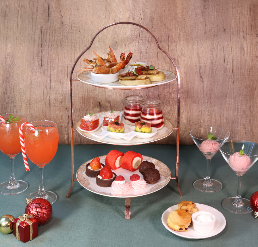 Enchanting Festive Red Afternoon Tea Set (Nov - Dec)